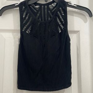 Black Express one eleven tight fitting stretchy crop top size medium